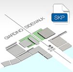 Biblioteca SketchUp Giardino e Sidewalk